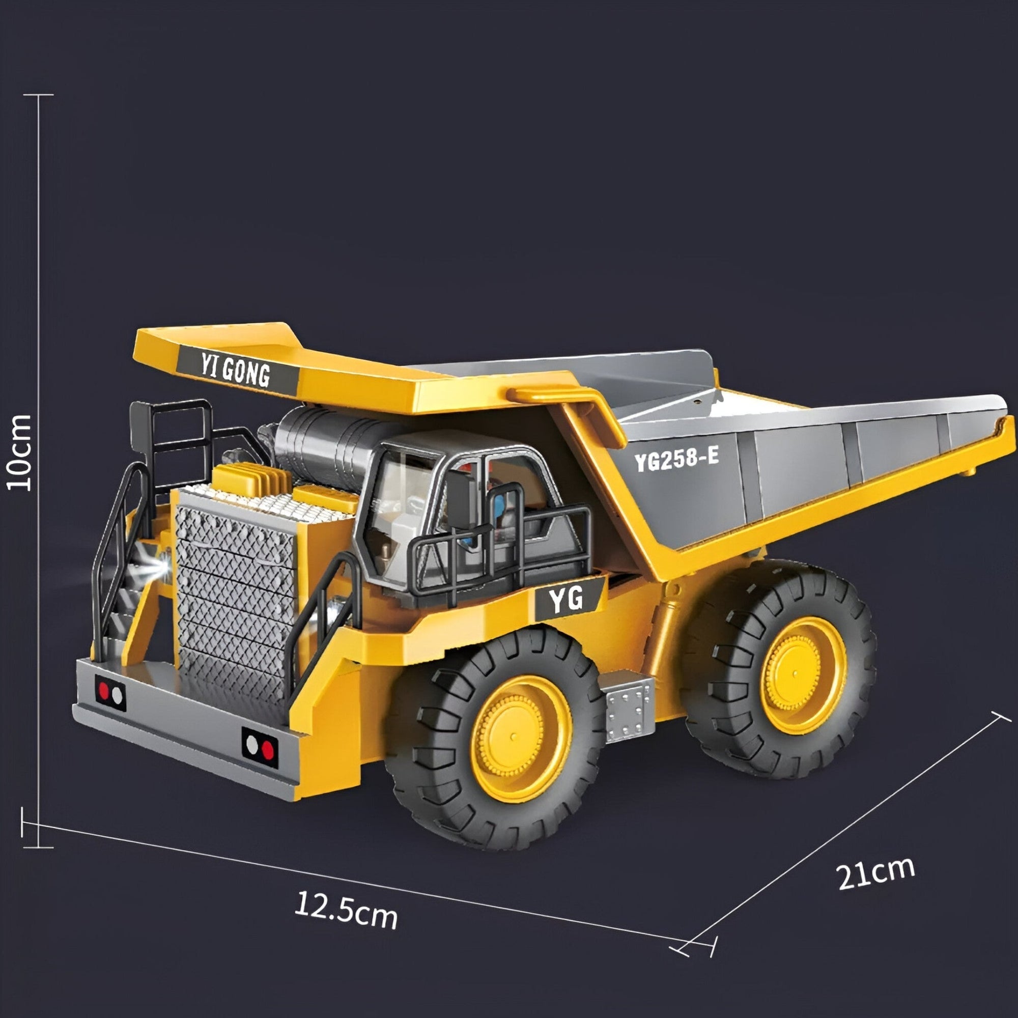 Remote Control Construction Vehicle Toy Set with Bulldozer, Excavator and Dump Truck