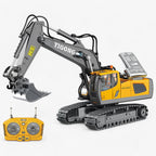 Remote Control Construction Vehicle Toy Set with Bulldozer, Excavator and Dump Truck