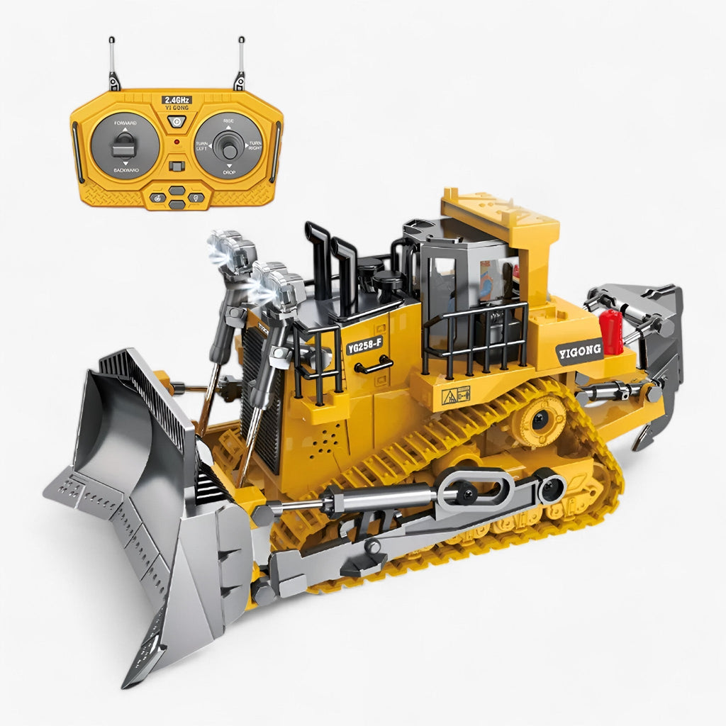 Remote Control Construction Vehicle Toy Set with Bulldozer, Excavator and Dump Truck