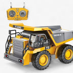 Remote Control Construction Vehicle Toy Set with Bulldozer, Excavator and Dump Truck