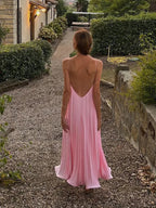 Women's Sleeveless Pleated Maxi Dress | Graceful Flowing Silhouette