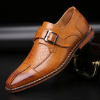 Men's Monk Strap Loafer - Cushioned Buckle Dress Shoe