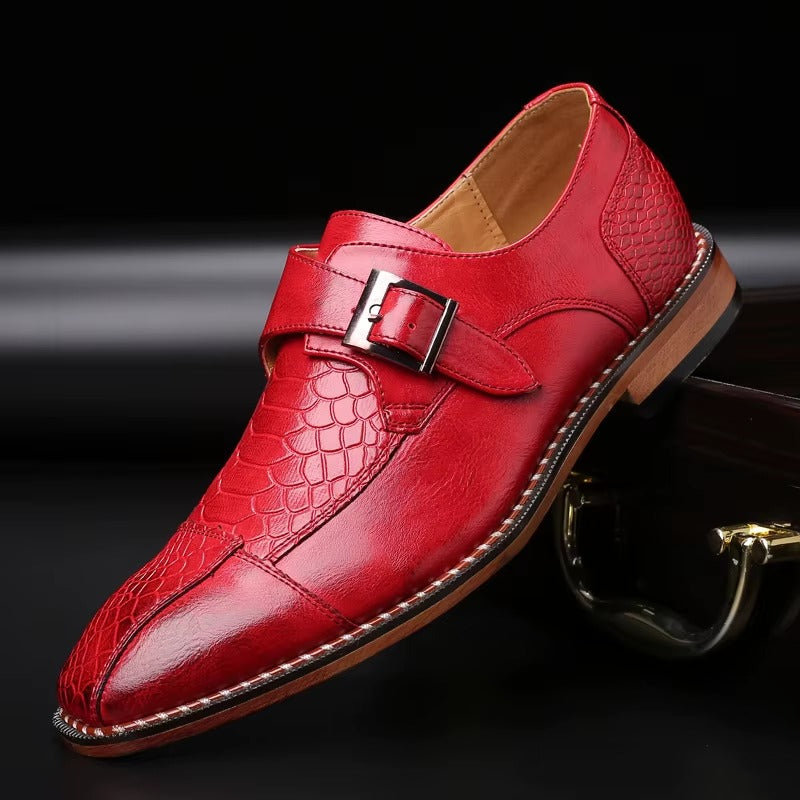 Men's Monk Strap Loafer - Cushioned Buckle Dress Shoe