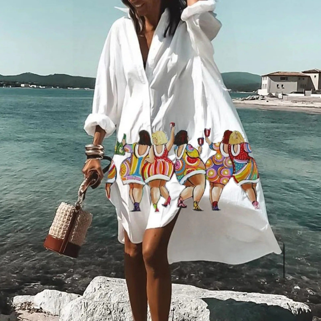Alicia | Women's Casual Button-Down Shirt Dress