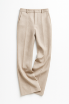 Women's Wool Trousers - Tailored High Waist Pants