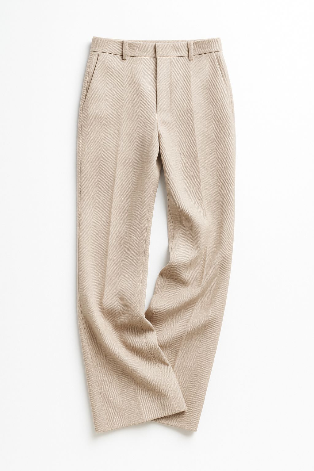 Women's Wool Trousers - Tailored High Waist Pants
