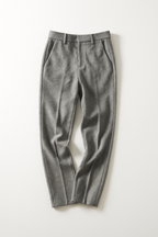 Women's Wool Trousers - Tailored High Waist Pants