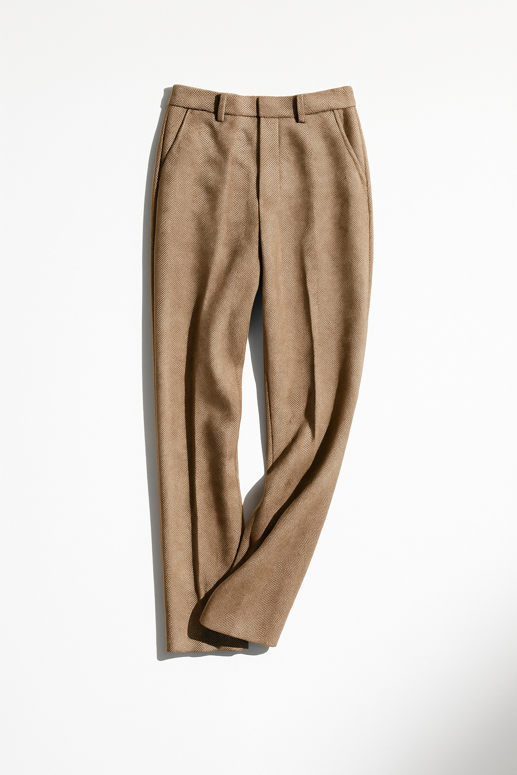 Women's Wool Trousers - Tailored High Waist Pants